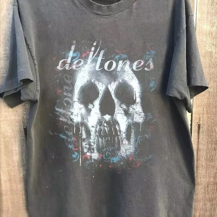 Deftones Tour 2026 T-shirt Around The Fur Album Graphic T-shirts Short Sleeve Cotton Summer T-shirt Hip Hop Band Fashion Tees
