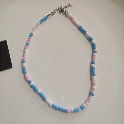 Bohemian Cute Ceramic Fish Acrylic Star Pendant Bead Choker Necklace Beach Summer Charm Y2K Neck Accessories Jewelry For Women