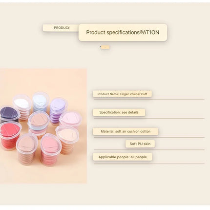 Mini Thumb Tip Foundation Puff Dry Wet Use Concealer Makeup Sponge Setting Powder Portable Cosmetic Puff for Facial Care