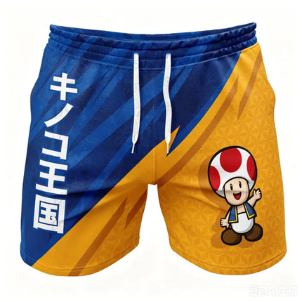 Super Mario Bros 3D Print Shorts  Anime Streetwear Summer Casual Beach Board Shorts Elastic Waist Unisex Swim Trunks for Fans