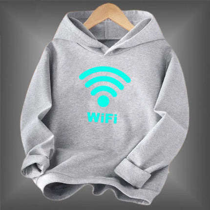 Young students Animal Spider Print clothes Fluorescent hoodie Boys Luminous long-sleeved Basic coat for Spring Autumn