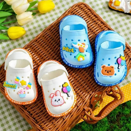 Summer Children Garden Slippers Shoes Boys&Girls Beach Sandal Kids Lightweight Breathable Cute Cartoon Slip Baby Slippers