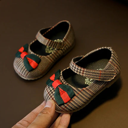 NEW Classic Winter Princess Shoes Baby Soft-solar Toddler Shoes Girl Children Plate Cloth Single Shoes 0-3 Years Old Bow Sandals