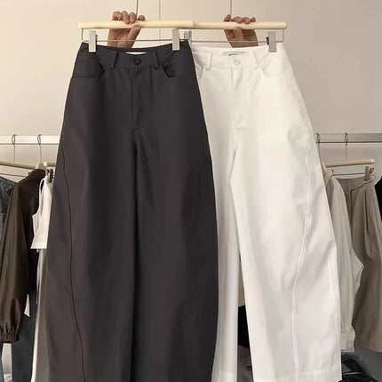 Korean Style Casual Pants Women's Summer New Large Size Fat MM Loose Hip Covering Slimming Wide Leg Long Pants