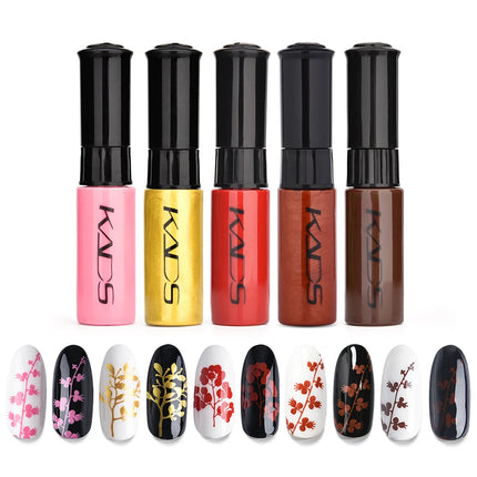4/5PCS/Kit Colorful Nail Stamping Polish With Stamper Template Art Decoration Nail Polish Lacquers Manicure Varnishes Tools