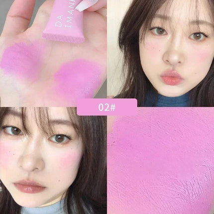 Monochrome Liquid Blusher Lightweight Color Rendering Natural Brighten Matte Rouge Blush Waterproof Facial Contouring Cosmetics