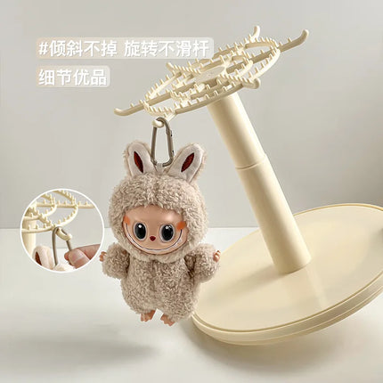 In Stock For Labubu Pendant Display Box Rotating Transparent Handmade Storage Display Stand For Labubu Doll Decorat Ornaments