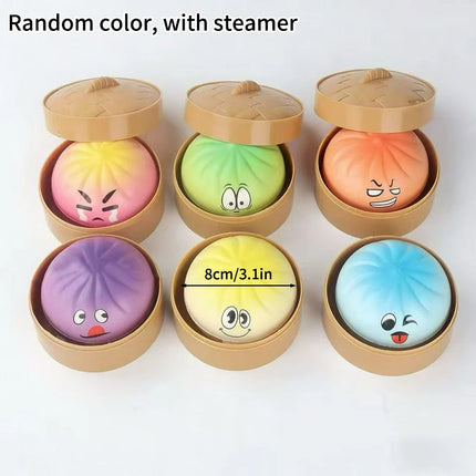 Dumpling Squishies Rainbow Dumpling Squeeze Ball Fidget Toy Mystery Blind Box Pinch Stress Relieve Slow Rebound Ornamnet