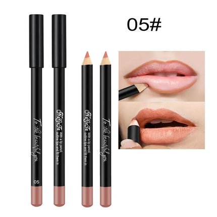 Matte Lip Liner Pencil 12 Assorted Colors Lipstick Eyeliner Natural Makeup Soft Pencil Waterproof and Long Lasting Lip Liner Pen