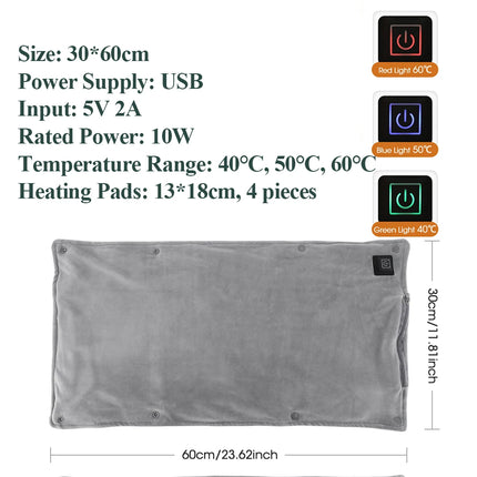 Electric Hand Warmer Portable Ultra-Soft Heating Pad Office/Travel Energy Saving USB Charging Home Graphene Abdomen Warming Pad