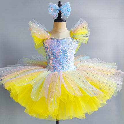Dance Wear Summer Children Clothing Princess Performance Fairy Tutu Kids Clothes Ballet Leotards for Girls Dress Stage Costumes