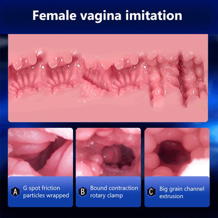 Automatic Sucking Male Masturbator Vibration Blowjob Machine Masturbation Cup Pocket Pussy Penis Pump SexToy Adult Goods for Men