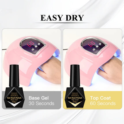 FOUR LILY 10ml Base Gel, Top Coat, Matte Top Coat Functional Nail Care Long Lasting UV/LED Varnish Gel Nail Polish Manicure