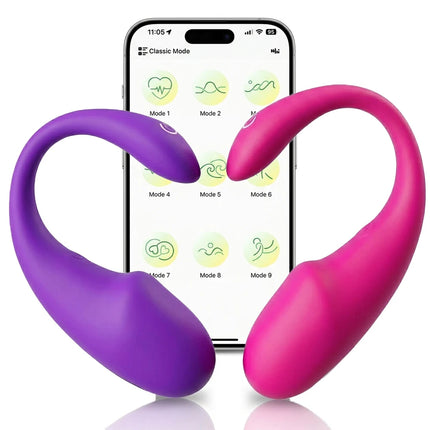 Unisex Sex Toy Vibrating Egg Dual Stimulator for Clitoris G-Spot Anal Plug App-Controlled Bluetooth Remote Wearable Style Dildo