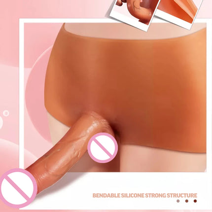 Wearable Dildo Panty Harness Strap On Dildo Adult Women Sex Toy High Elastic Silicone Large Dick Clitoris Stimulator Lesbian Toy