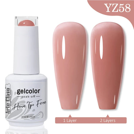 Arte Clavo Red Brown Gel Nail Polish 15ml Autumn Series Base Top Coat Soak Off UV Gel Semi Permanent Varnishes Design Nail Art