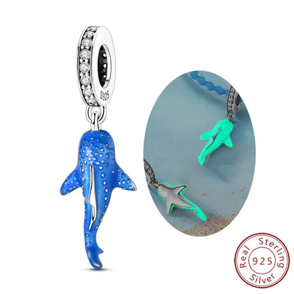 Original 925 Sterling Silver Charms Beads Crown Football Trophy Carp Cat Charms Fit Bracelet Bangle Necklace Woman Jewelry Gift