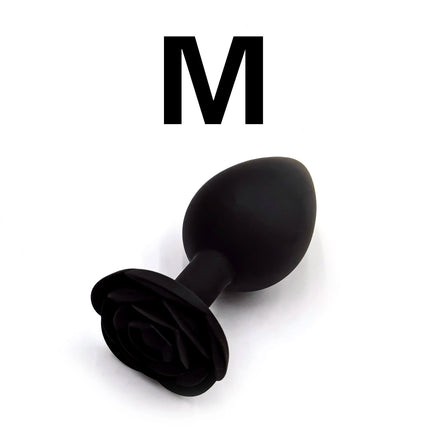 Rose Silicone Anal Plug,Beginner To Expert,3 Size Red And Black Butt Plug,G-Point Massage,sexual wellness,adult pleasure,sex toy
