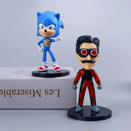 Sonic Figures 6pcs Set 8.5-11cm - Shadow Tails PVC Toys Gift / Sonic Figurines 6pcs 8.5-11cm - Shadow Tails Toys