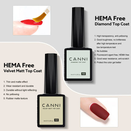 9ml CANNI Nail Gel Polish HEMA FREE TPO FREE French Nail Design Rubber Base Gel Builder Nail Gel In Bottle Semi Permanent Gel
