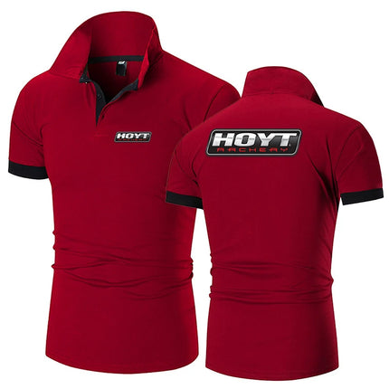 2023 New Hoyt Archery Men's Summer Short Sleeve Luxury Business Casual Polo Shirt Breathable Sportwear Designer Tops