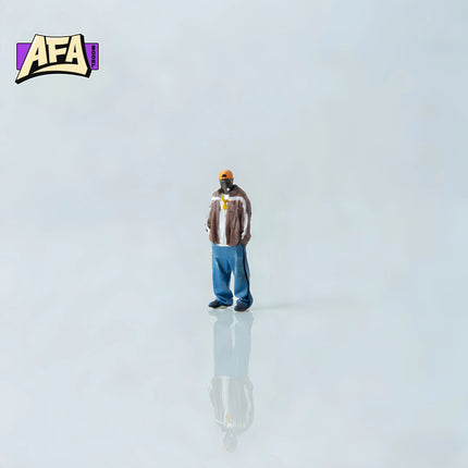 1/64 Scale Resin Hip Hop Street Crew Figures Miniature Scene Props Hand Painted Music Boombox Display for Diecast Car AFA