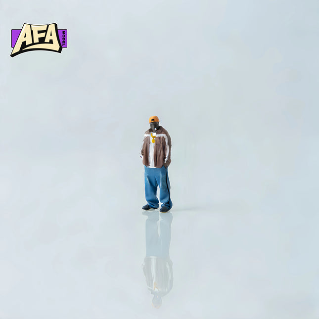 1/64 Scale Resin Hip Hop Street Crew Figures Miniature Scene Props Hand Painted Music Boombox Display for Diecast Car AFA