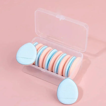 10Pcs Mini Finger Puff Foundation Small Air Cushion Powder Sponge Face Concealer BB Cream Cosmetic Applicator Makeup Tools