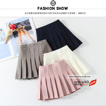 1pcs Spring Summer Girls Pleated Skirt Students Elastic A-line Skirt Kids College Style jk Skirts Childrens Fashion Short Skirts