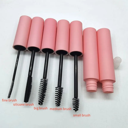 10/30/50/100pcs Empty 10ml Mascara Tubes Eyelash Growth Liquid Tube Matte Pink/Clear Tube Eyebrow Dye Cream Makeup Container