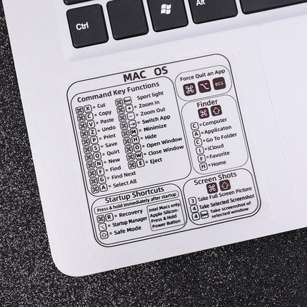 New Computer Keyboard Shortcut Reference Sticker Adhesive for PC Laptop Macbook Desk PS Word Excel Clear Shortcut Key Stickers