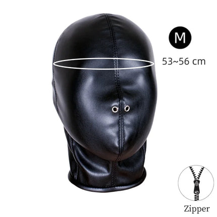 Luxury BDSM Long Sleeve Open Crotch Straitjacket with Full Face Bondage Hood Harness Adult Costume for Fetish Party Sex Toys