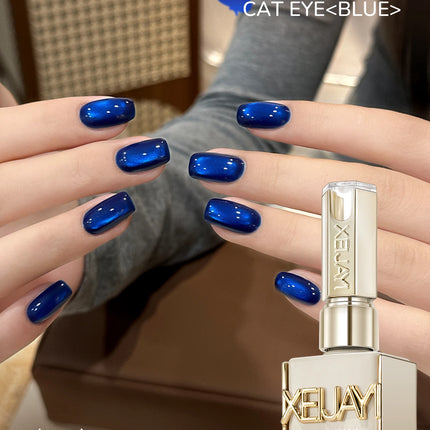 XEIJAYI 1pc 15ML Blue cat eye Nail Gel polish Semi Permanent Nail Art Soaking UV LED Nail Salon DIY Nail Salon Gel