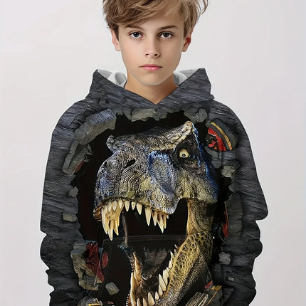 Hoodies Animal Dinosaur Pattern 3D Print Sweatshirts Boys Girls Harajuku Hooded Sweatshirt kids Fashion Coat Children Tracksuits