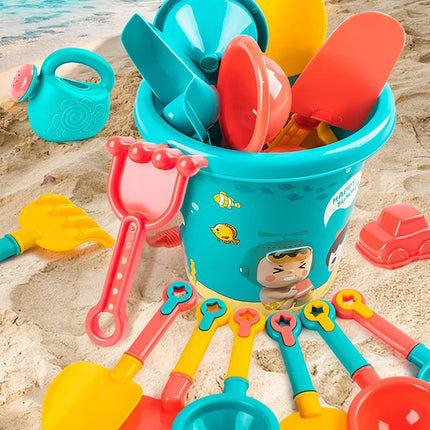 18PCS Beach Sand Toy Set, Durable Plastic, Summer Pool Beach Game Set,Great Holiday Outdoor Sand Play Tools For Boys And Girls