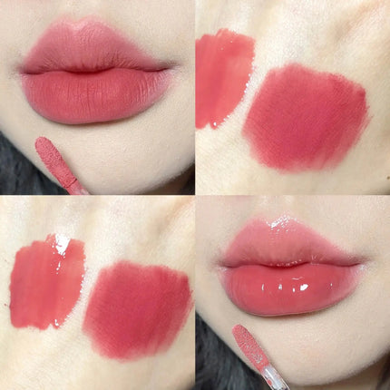Double Head Lip Gloss Matte Velvet Sexy Red Tint Liquid Lipstick Waterproof Lipgloss Lasting Lip Glaze Korean Makeup Cosmetics
