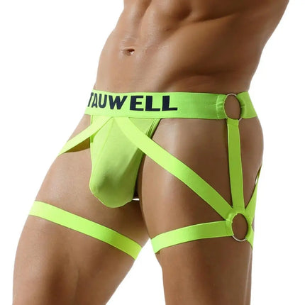 TAUWELL Men's Low Waist Briefs Sexy Underwear with U Convex Pouch Jockstrap Thongs Soft Male Panties for Comfortable Fit