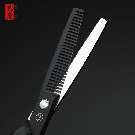 The 6-inch black and blue dual blade handle is ergonomically designed for greater comfort and ease of use, making it suitable fo