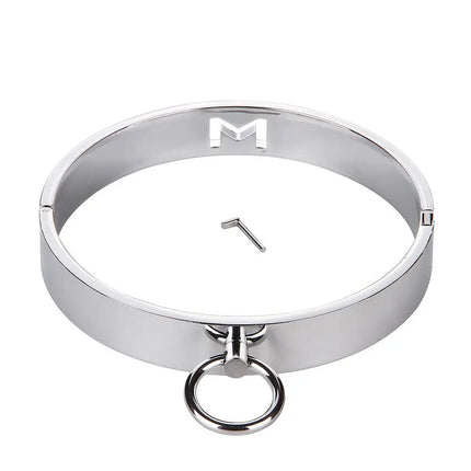 Metal Steel Bondage Handcuffs Ankle Cuffs Neck Collar Slave BDSM Restraint Adult Lock Sex Toys for Couples Sex Set Women Men