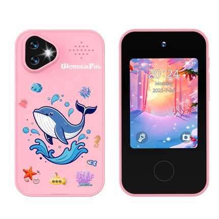 Kids Smart Phone Toy Dual Camera 1080P HD Educational Game Music Player Safe Mode Early Learning Toy Birthday Gift For Boys Girl