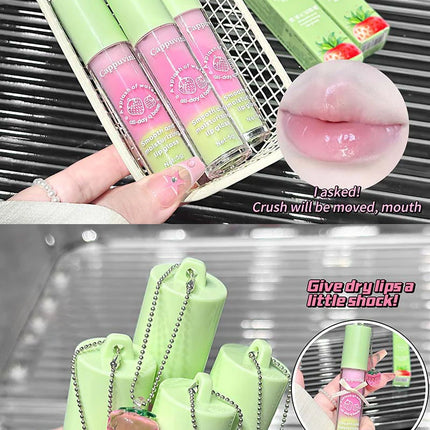 Cappuvini Lip Balm Water Light Moisturizing Hydrating Anti-Wrinkle Lip Care Korean Style Plump Lips Low Price Mirror Type Unisex Winter Essential