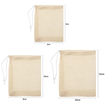 20pcs/Lot Tea Bags Disposable Tea Filter Bags Cotton Gauze Tea Bag with String Heal Seal for Coffee Herb Loose Tea Infuser