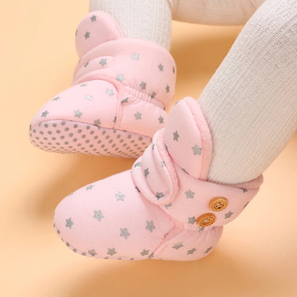 0-18M  Boots For Newborn Baby Girl Snow Boots Winter Thermal Shoes Plush Ankle Boots Winter Baby Boys And Girls Thermal Shoes