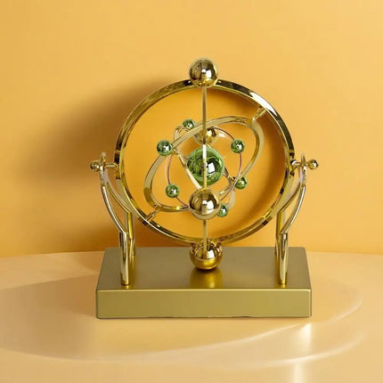 Celestial Orbit Pendulum Perpetual Motion Machine, Kinetic Art Desk Decor, Astronomy Model for Home Office, Rotating Sculpture