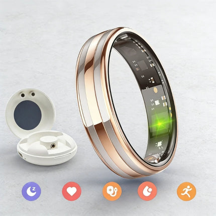Fashion Smart Ring Health Monitor Sleep Tracker Step Calorie Counter Lightweight Waterproof Smart Jewelry Gift