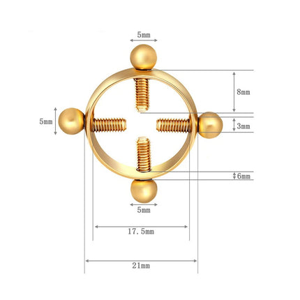 1 Pair 2 Pcs Stainless Steel Round Non Piercing Nipple Ring Shield Body Piercing Jewelry Nipple Clamps Adult Game for Women