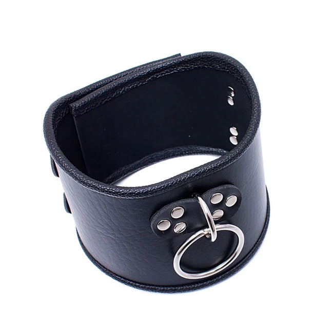 Erotic Black Soft Sponge Padded Inside Leather Chastity Posture Neck Collar For Bdsm Choker Bondage Couples Harness Sex Product