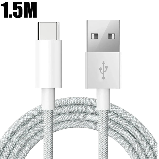 USB C Mobile Phone Cable Fast Charging USB A To Type C Nylon Braided Cord for Apple Carplay IPhone 17 16 15 Pro Max 16 15 Plus