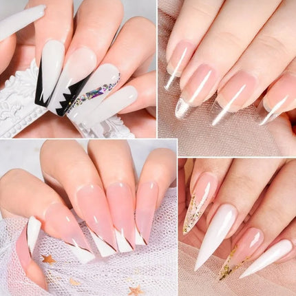 Jelly Extension Nail Gel Polish Soak Off UV LED Gel Modeling Carving Glue Milky White Clear Pink Color Multicolour Nail Salon