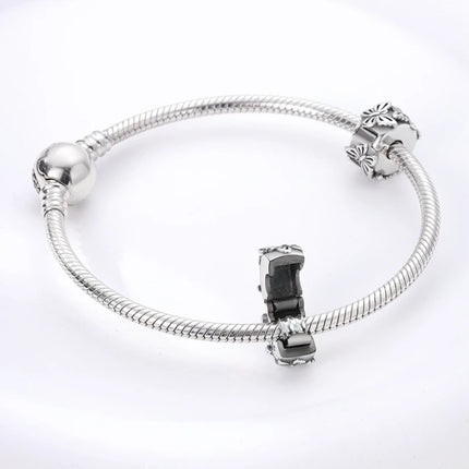 925 Silver Clasp Clip Spacer Stopper Beads Charms & Safety Chain  Clasp Charm Bead Fit Original Bracelet DIY Jewelry